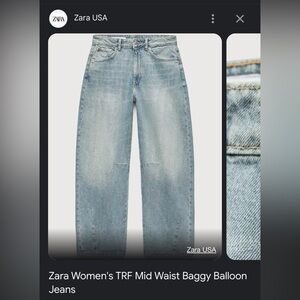 Brand new with tag Zara barrel jeans